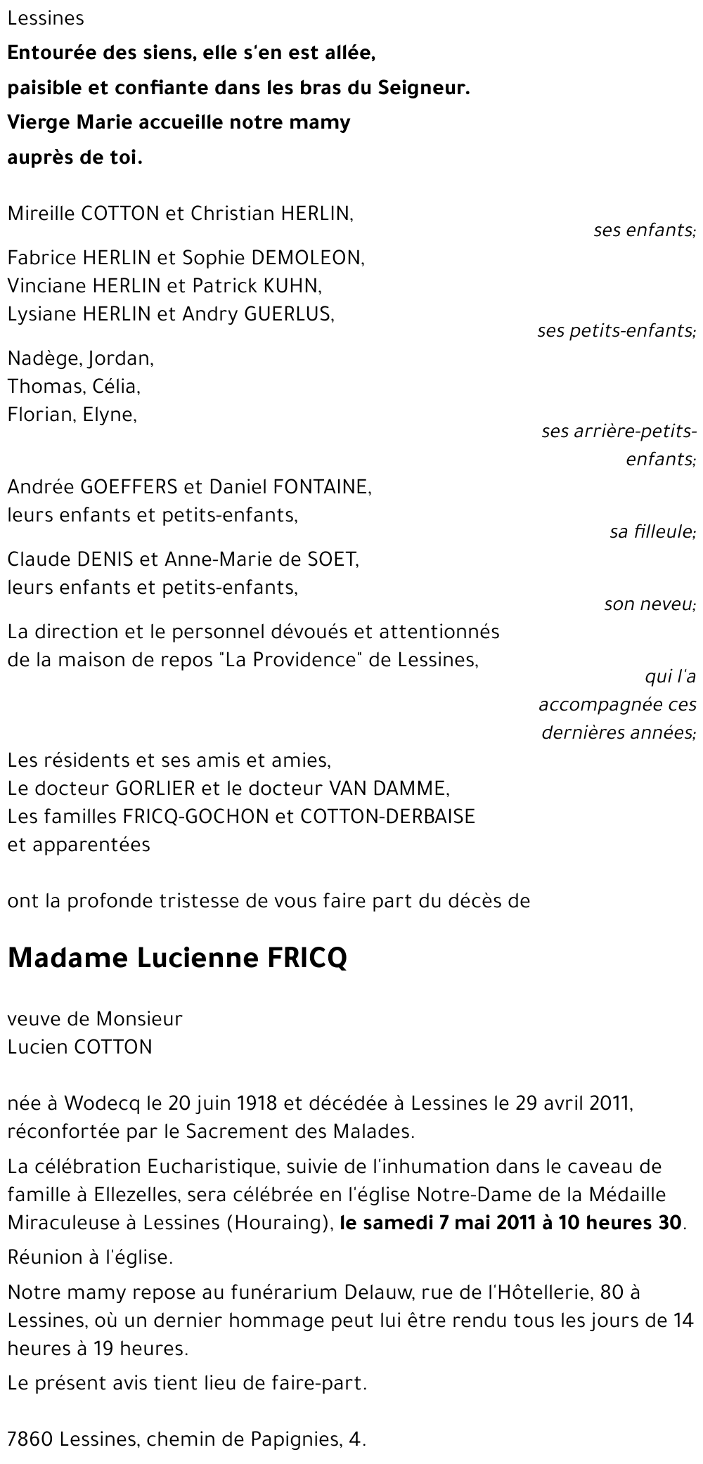 Lucienne FRICQ