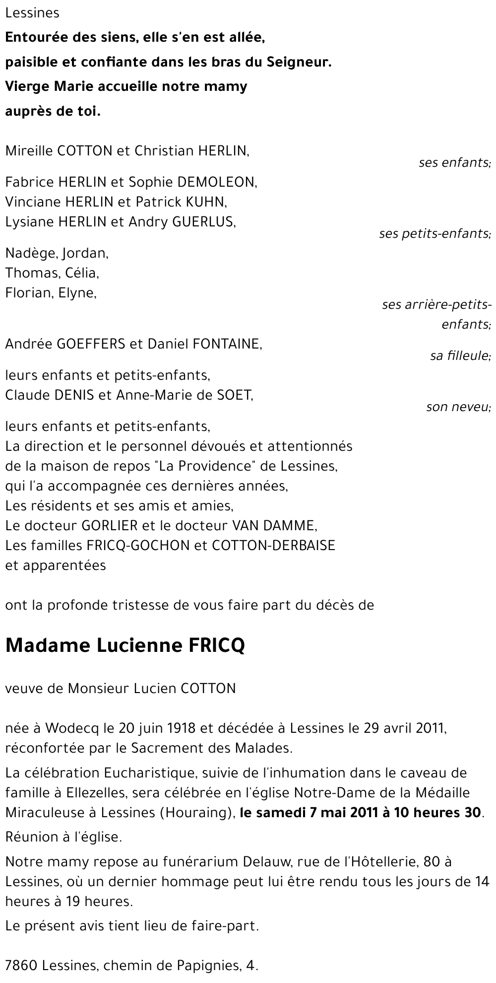 Lucienne FRICQ