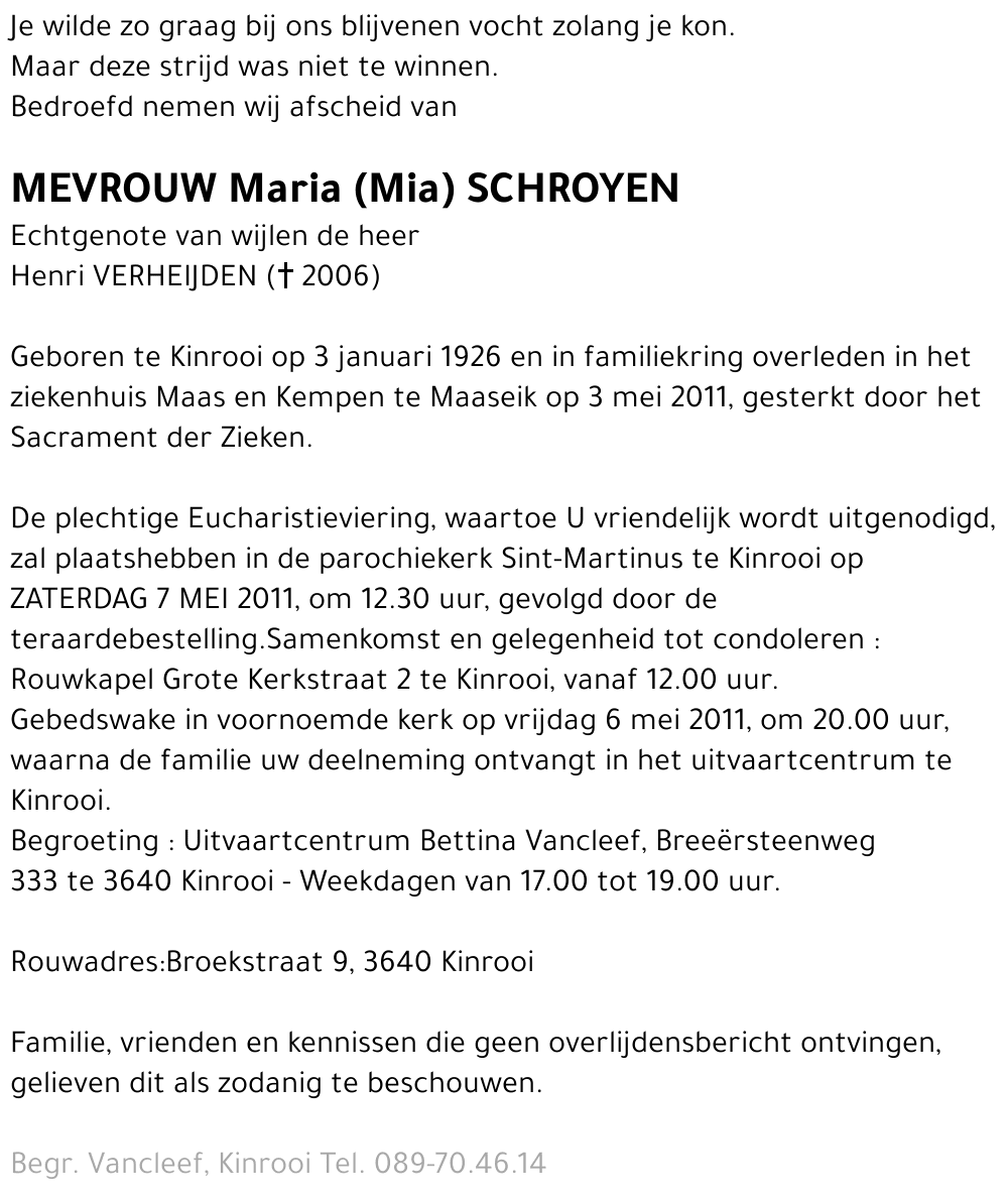 Maria Schroyen