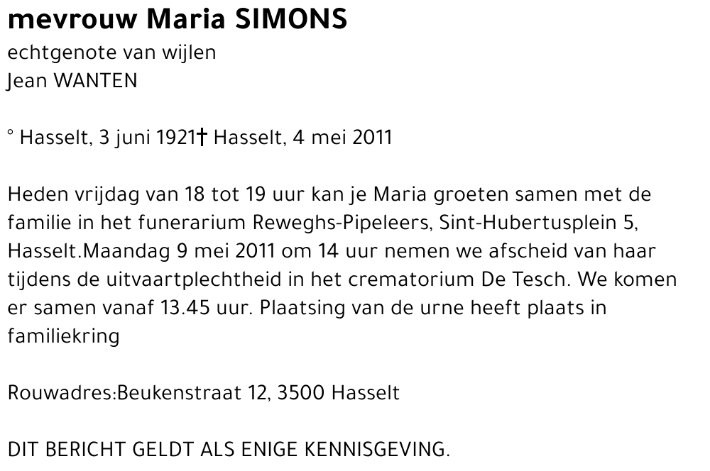 Maria SIMONS