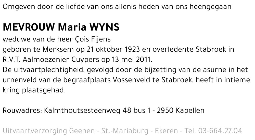 Maria Wyns