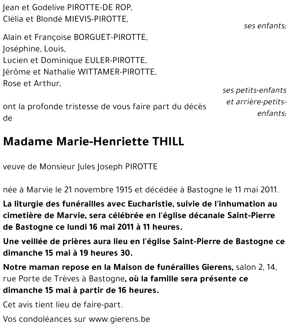 Marie-Henriette THILL