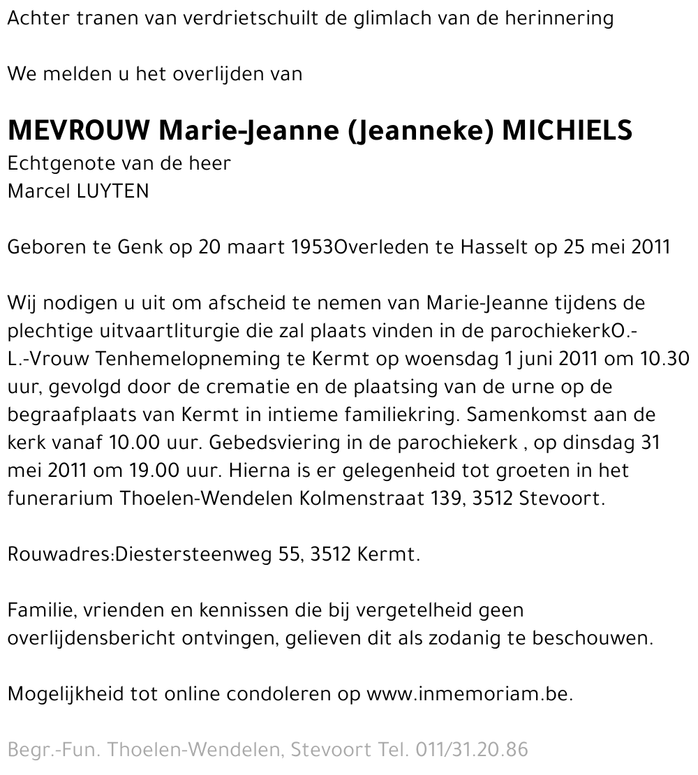 Marie-Jeanne Michiels