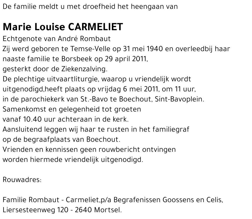 Marie Louise Carmeliet