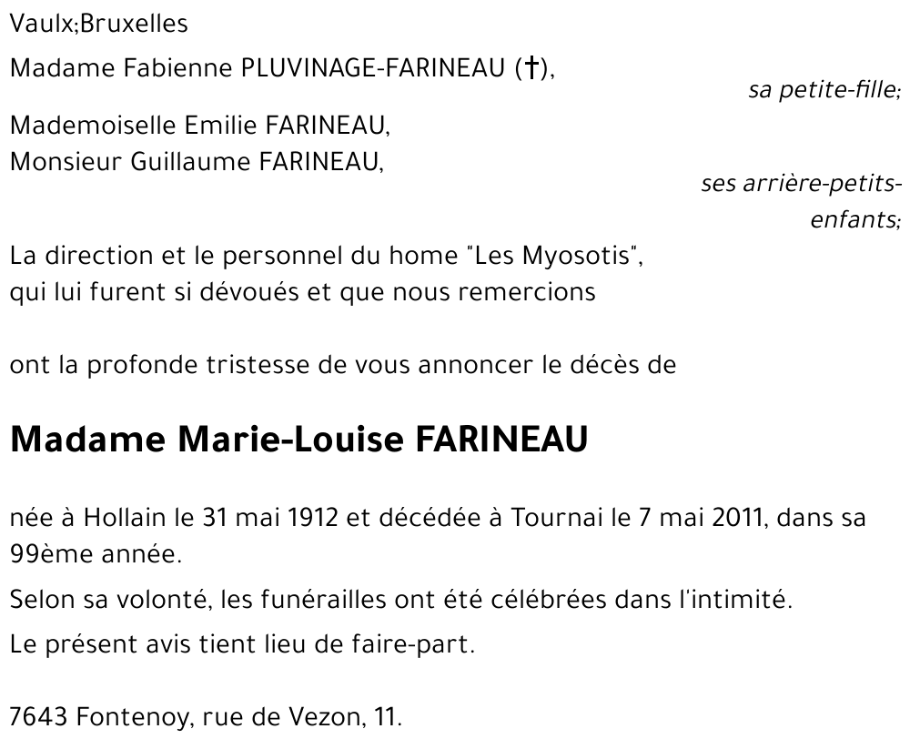 Marie-Louise FARINEAU