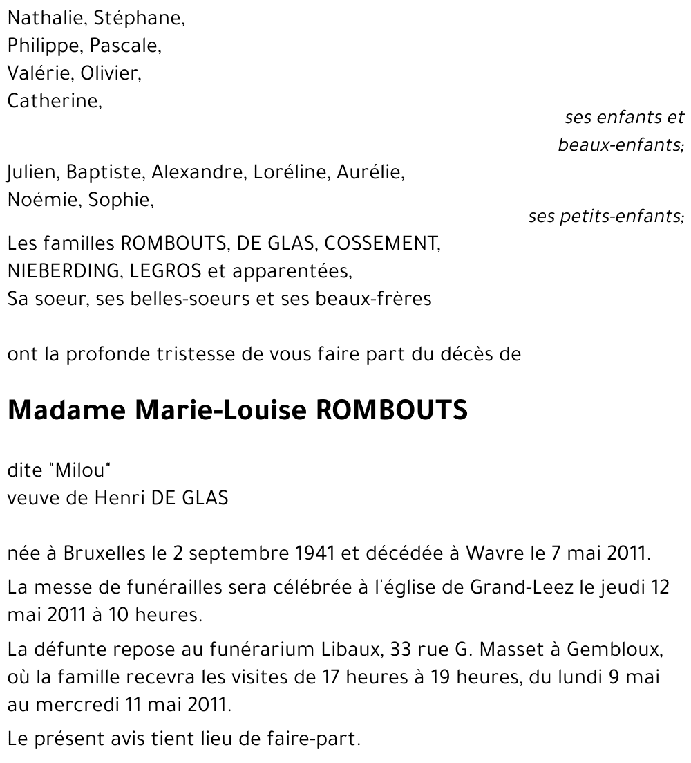 Marie-Louise ROMBOUTS