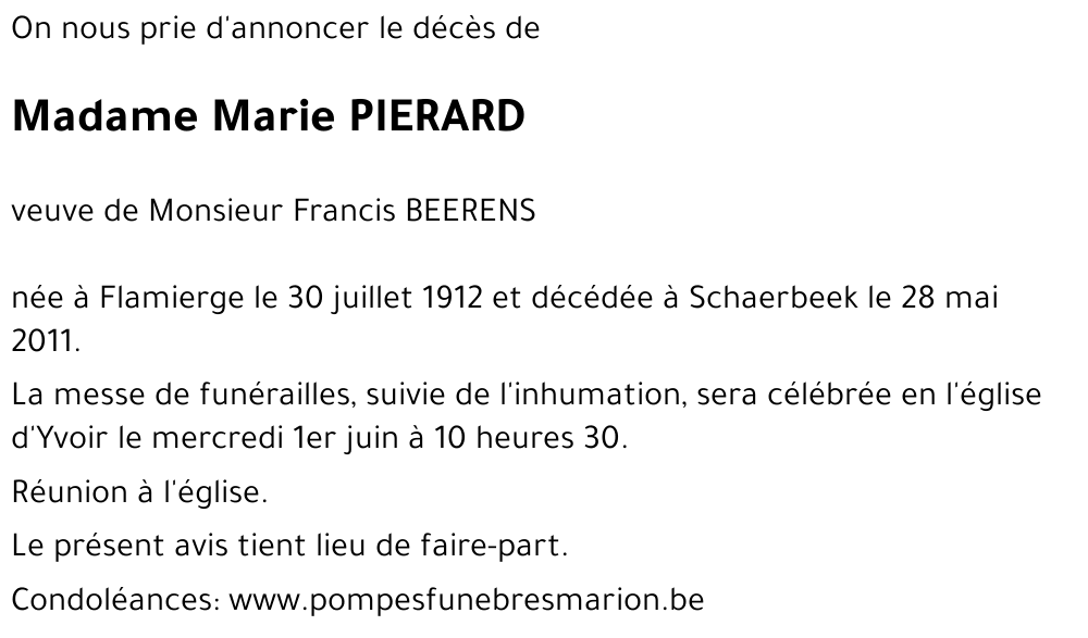 Marie PIERARD