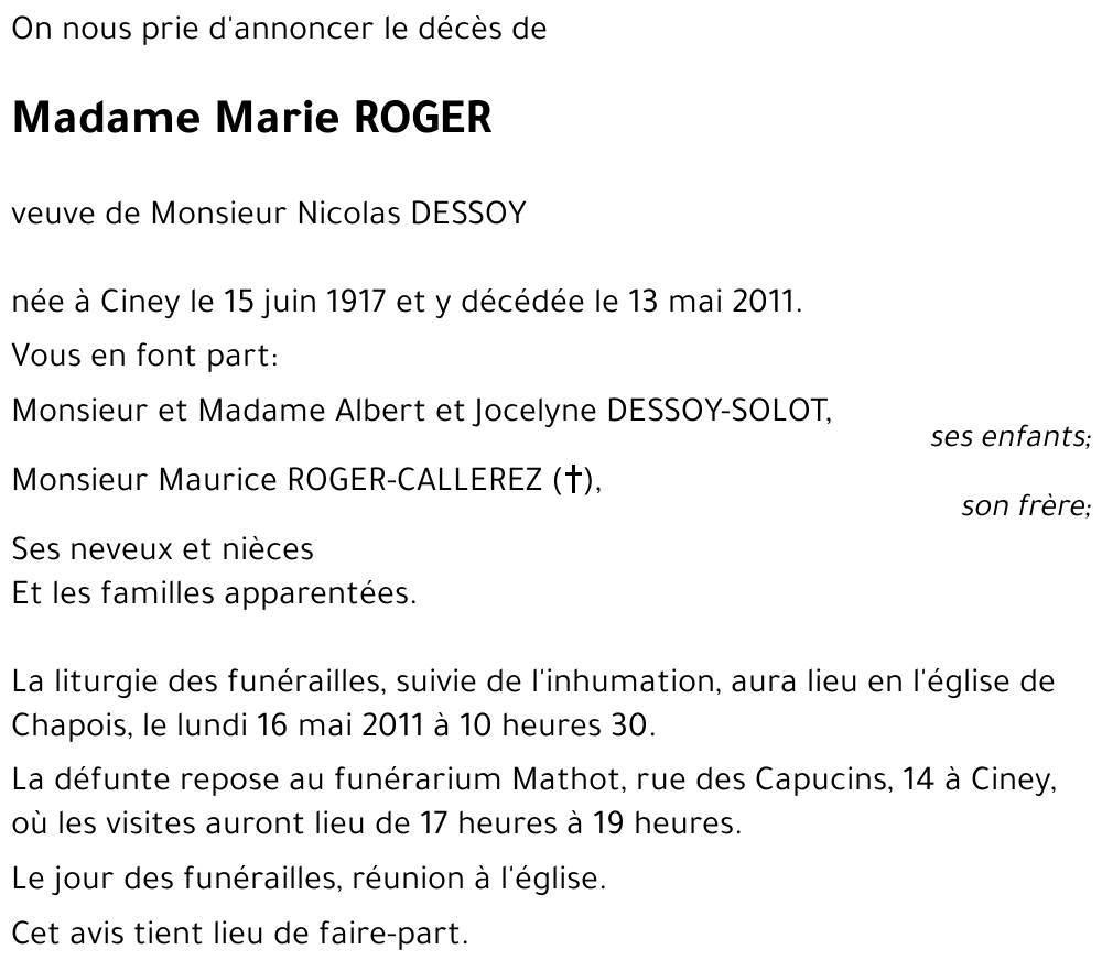 Marie ROGER