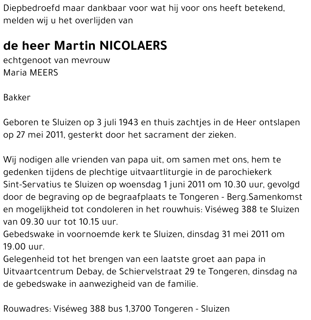 Martin NICOLAERS