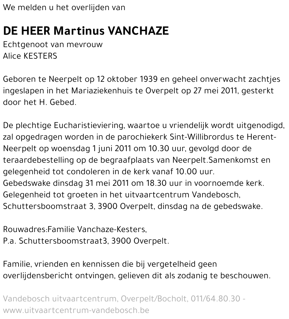 Martinus Vanchaze