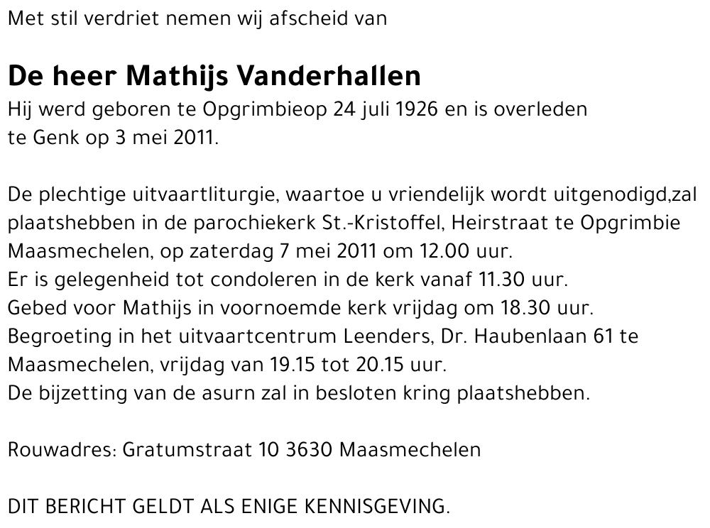 Mathijs Vanderhallen