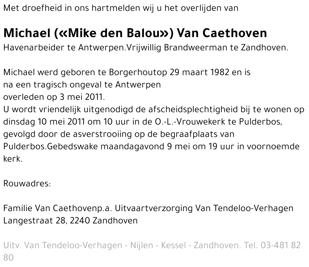 Michael Van Caethoven