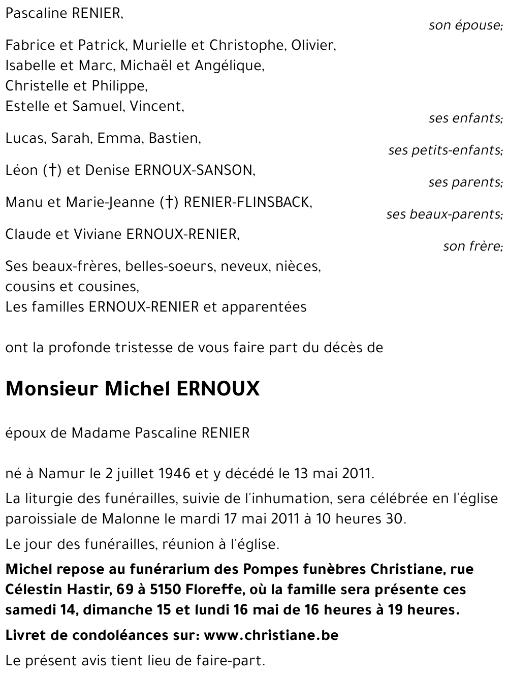 Michel ERNOUX