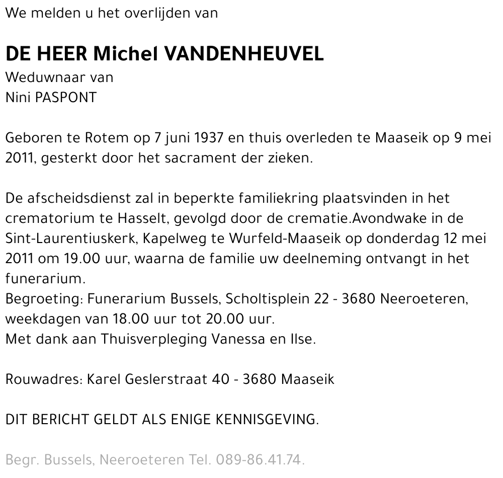 Michel VANDENHEUVEL