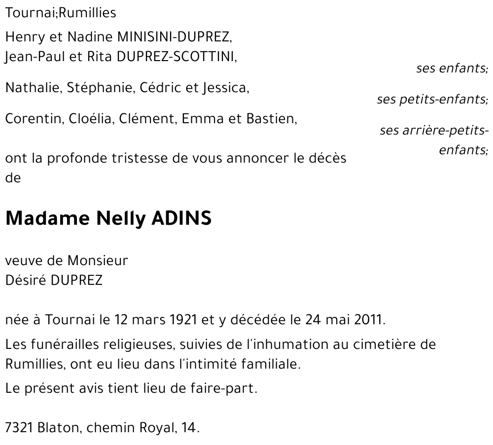 Nelly ADINS