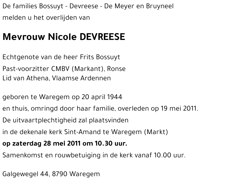 Nicole DEVREESE