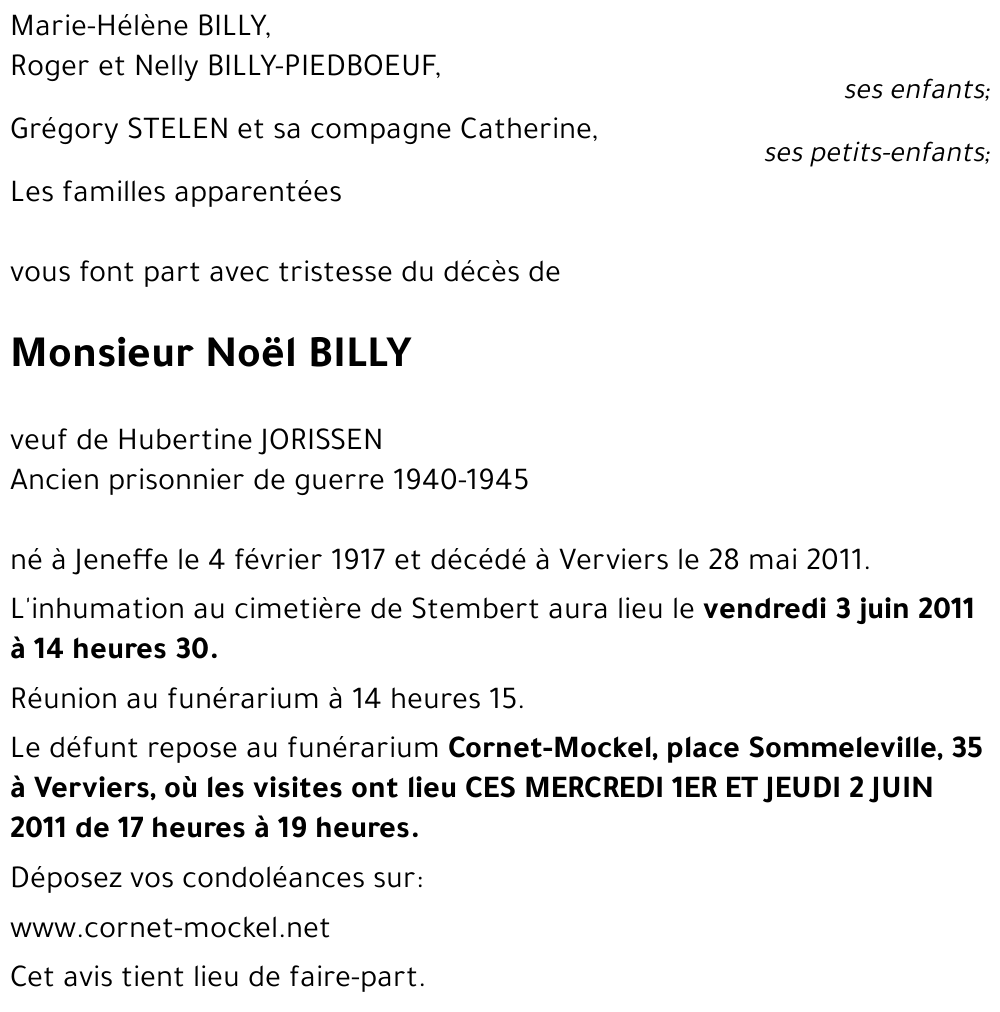 Noël BILLY
