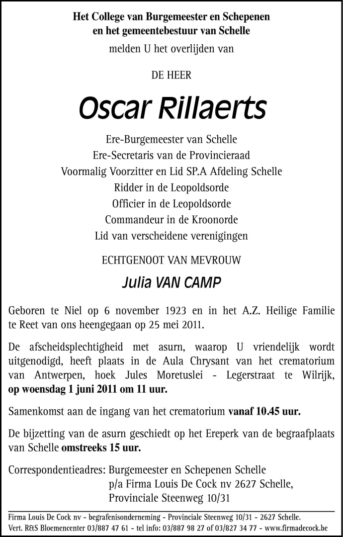 Oscar Rillaerts