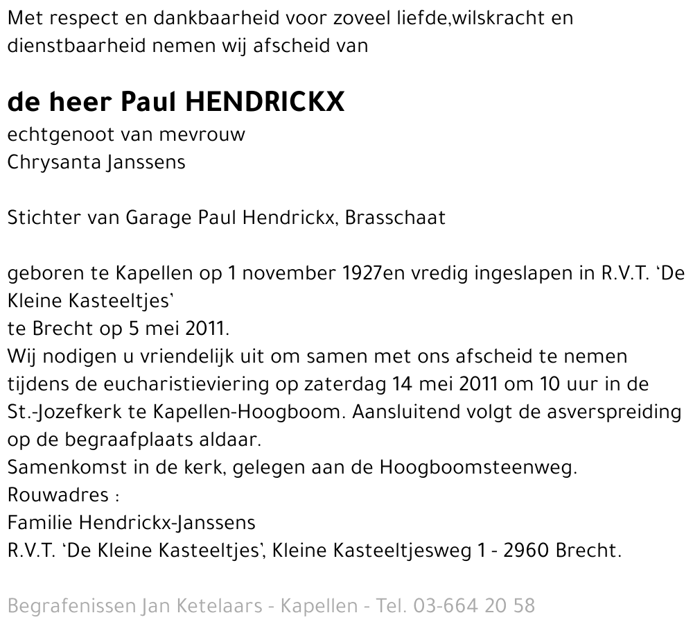 Paul Hendrickx