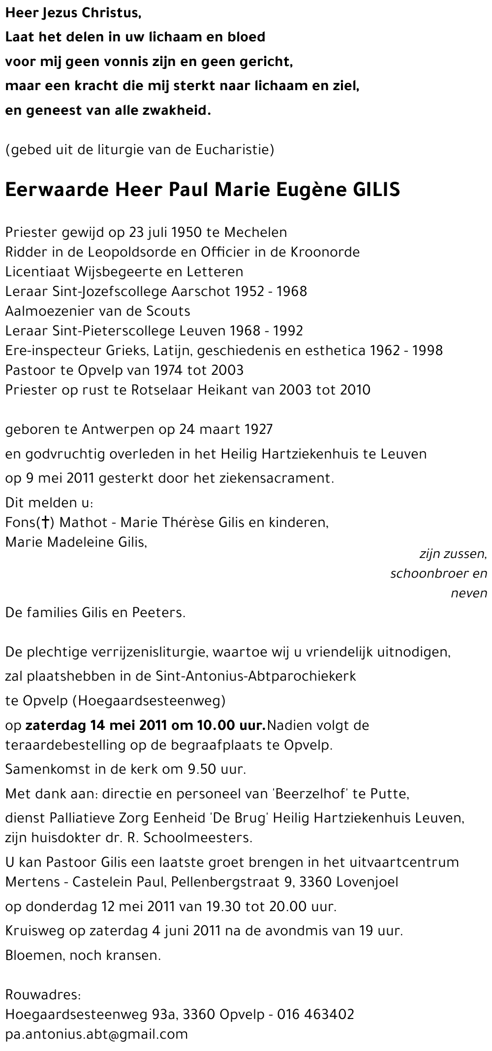 Paul Marie Eugène GILIS