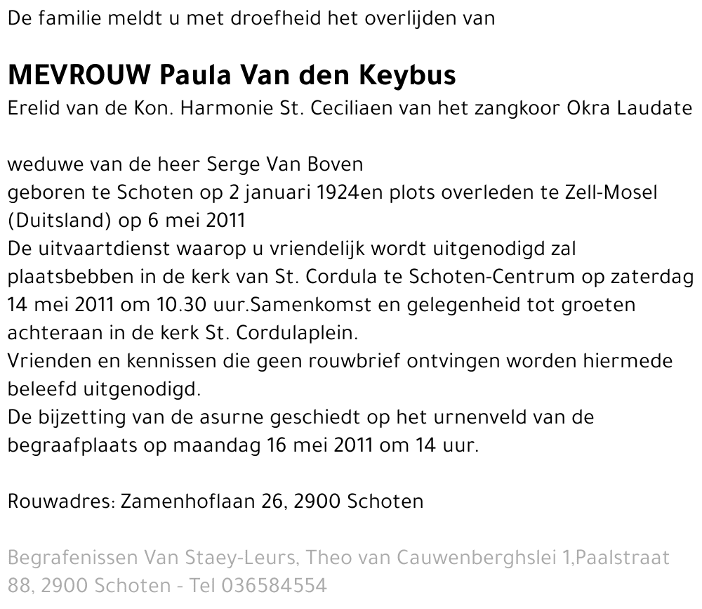 Paula Van den Keybus