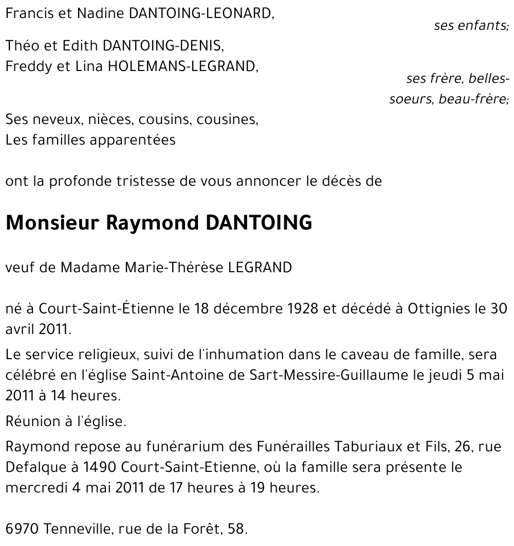 Raymond DANTOING
