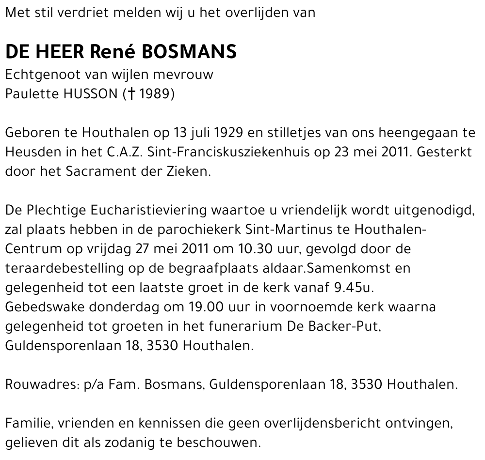 René BOSMANS