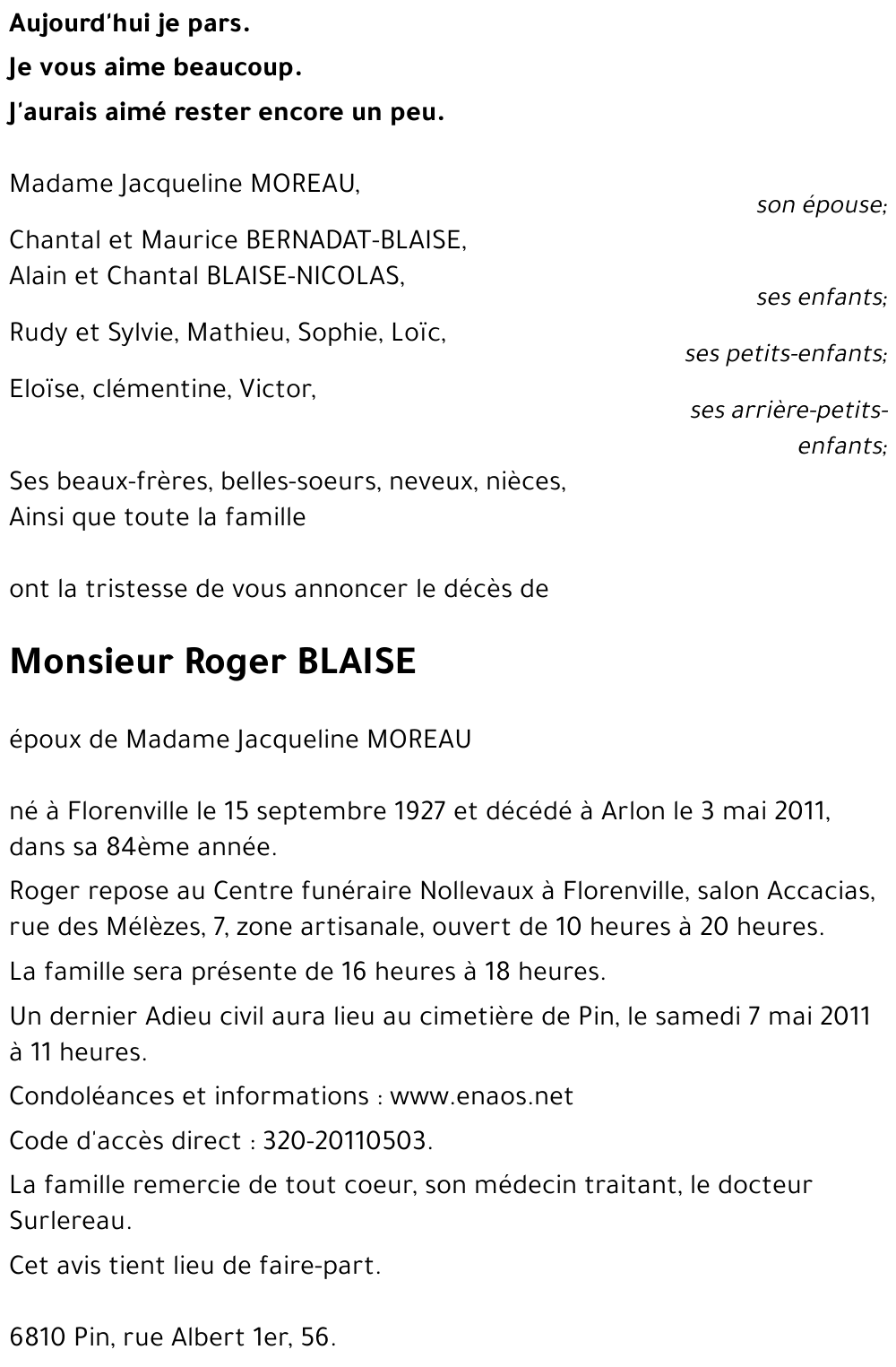 Roger BLAISE