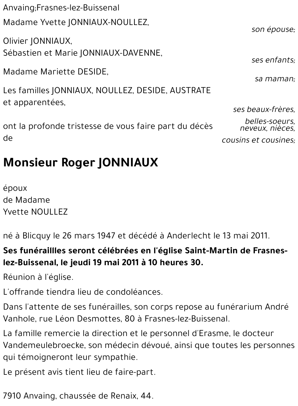 Roger JONNIAUX