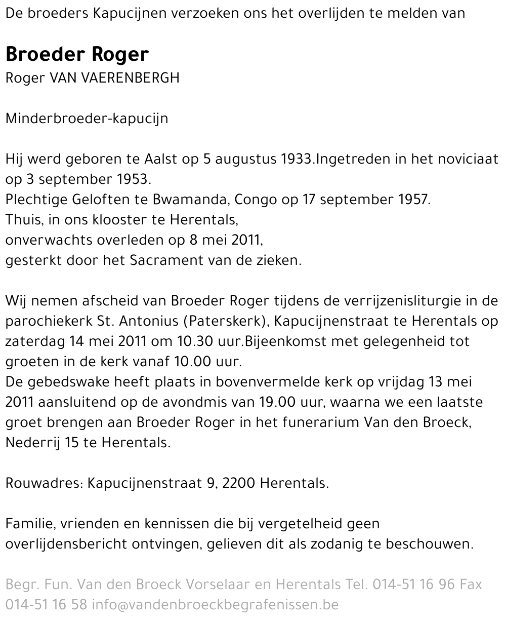 Roger Van Vaerenbergh