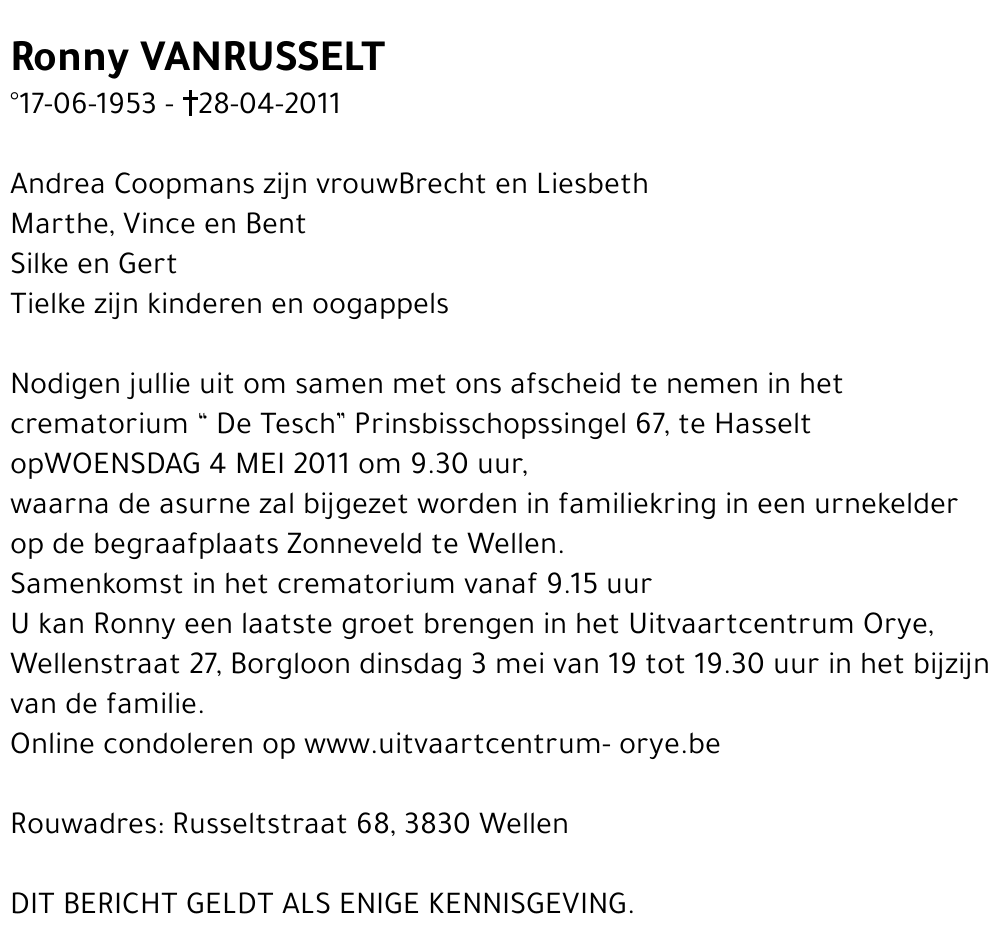 Ronny Vanrusselt