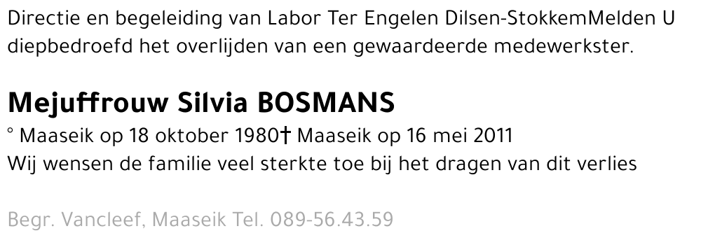 Silvia Bosmans