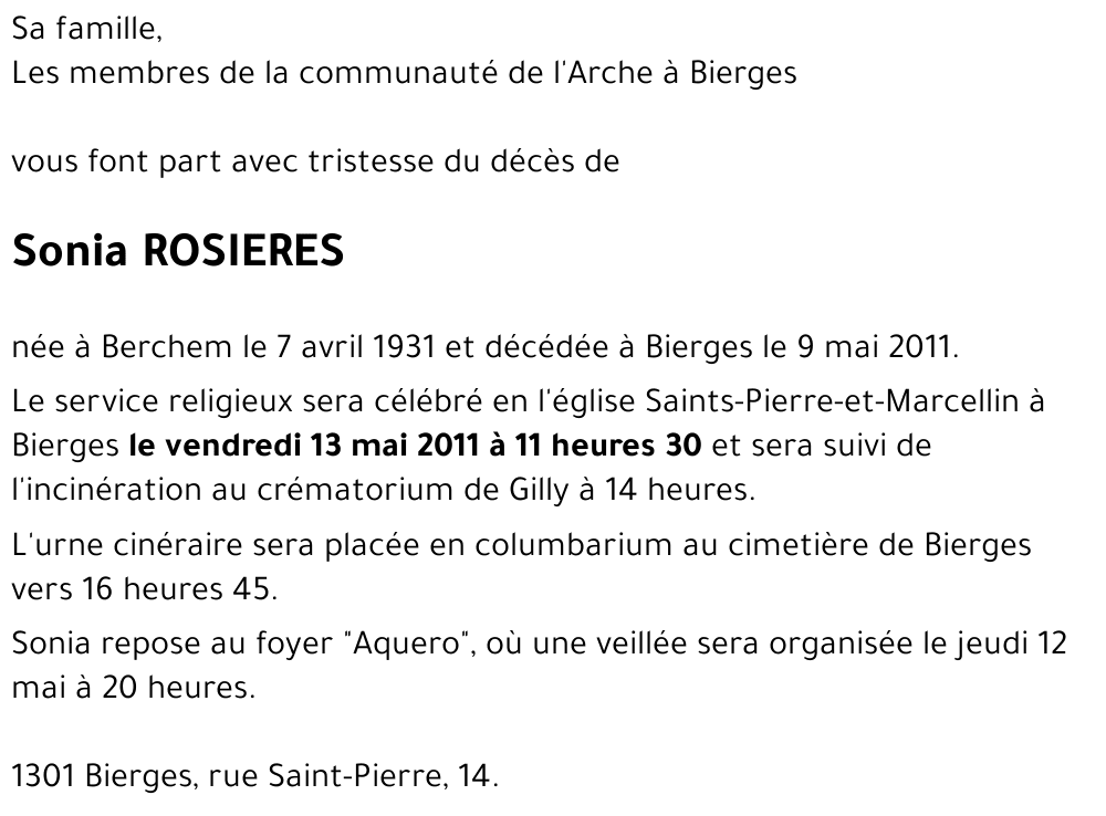 Sonia ROSIERES