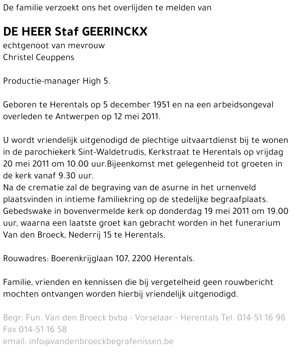 Staf Geerinckx
