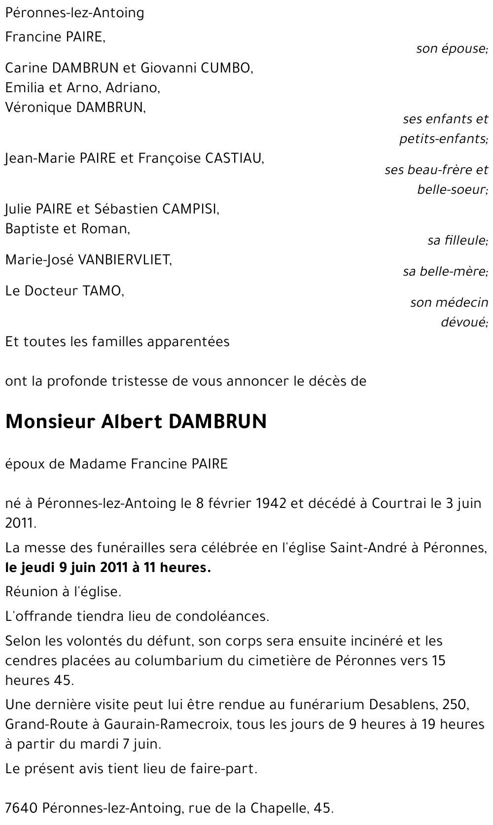 Albert DAMBRUN