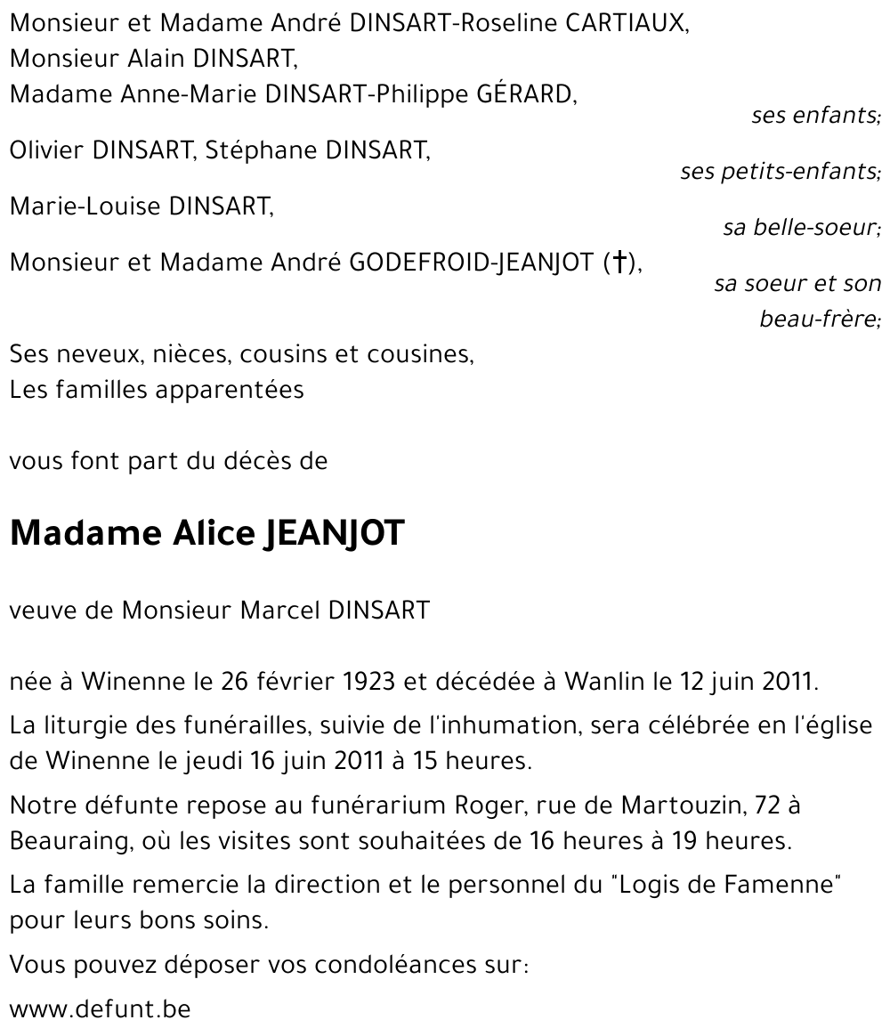 Alice JEANJOT
