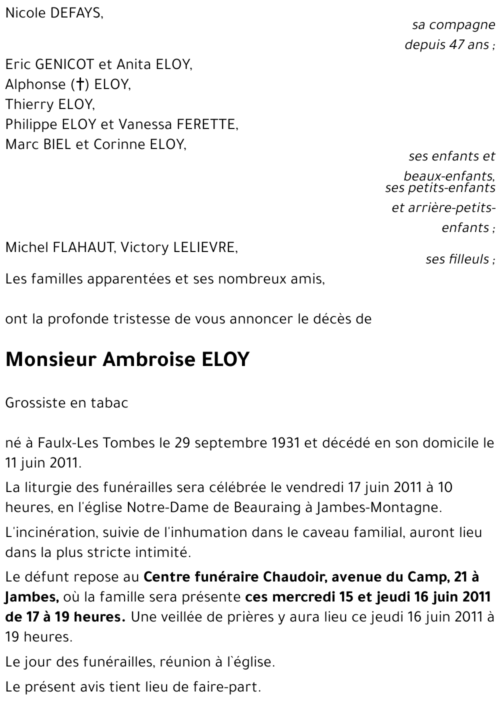 Ambroise ELOY