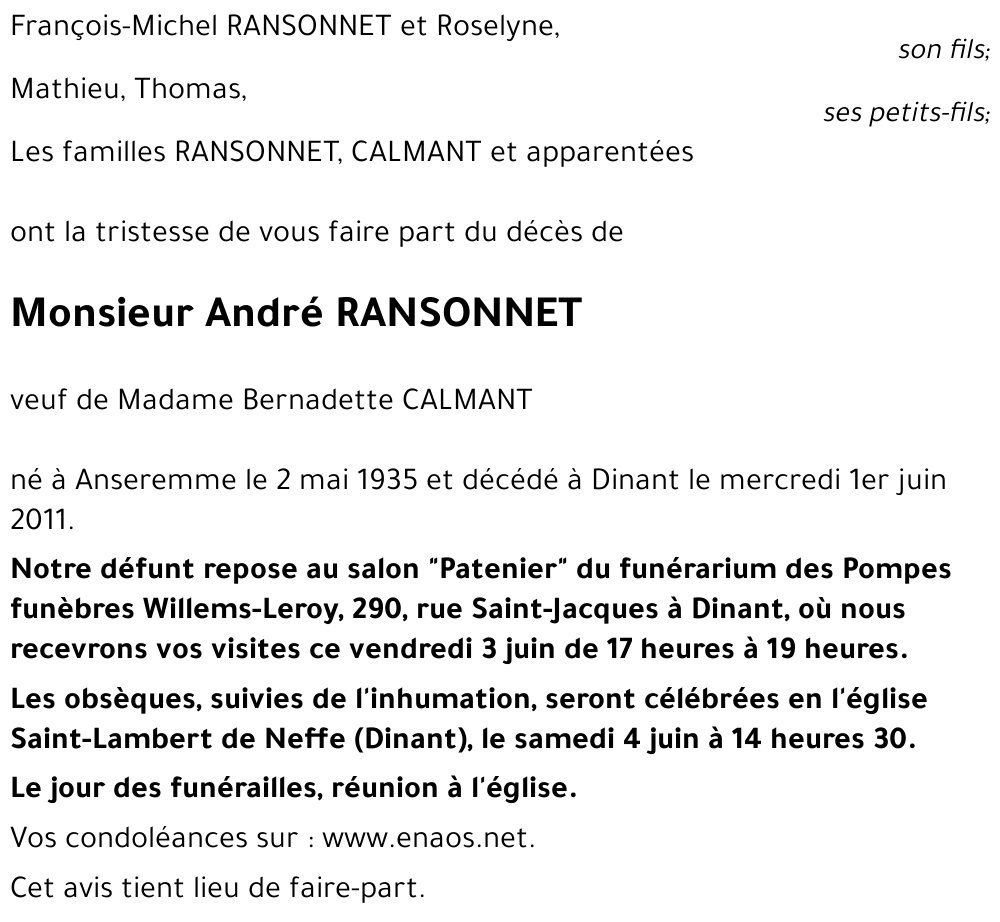 André RANSONNET