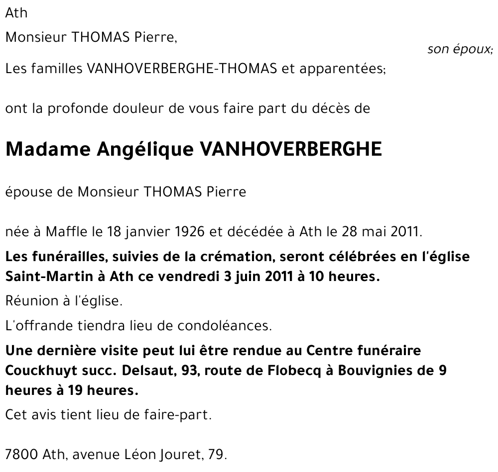 Angelique Vanhoverberghe