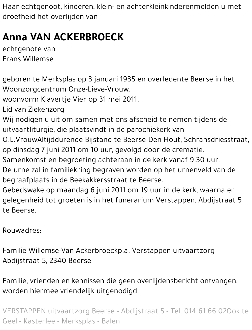 Anna Van Ackerbroeck