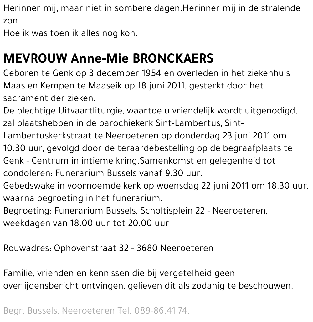 Anne-Mie BRONCKAERS