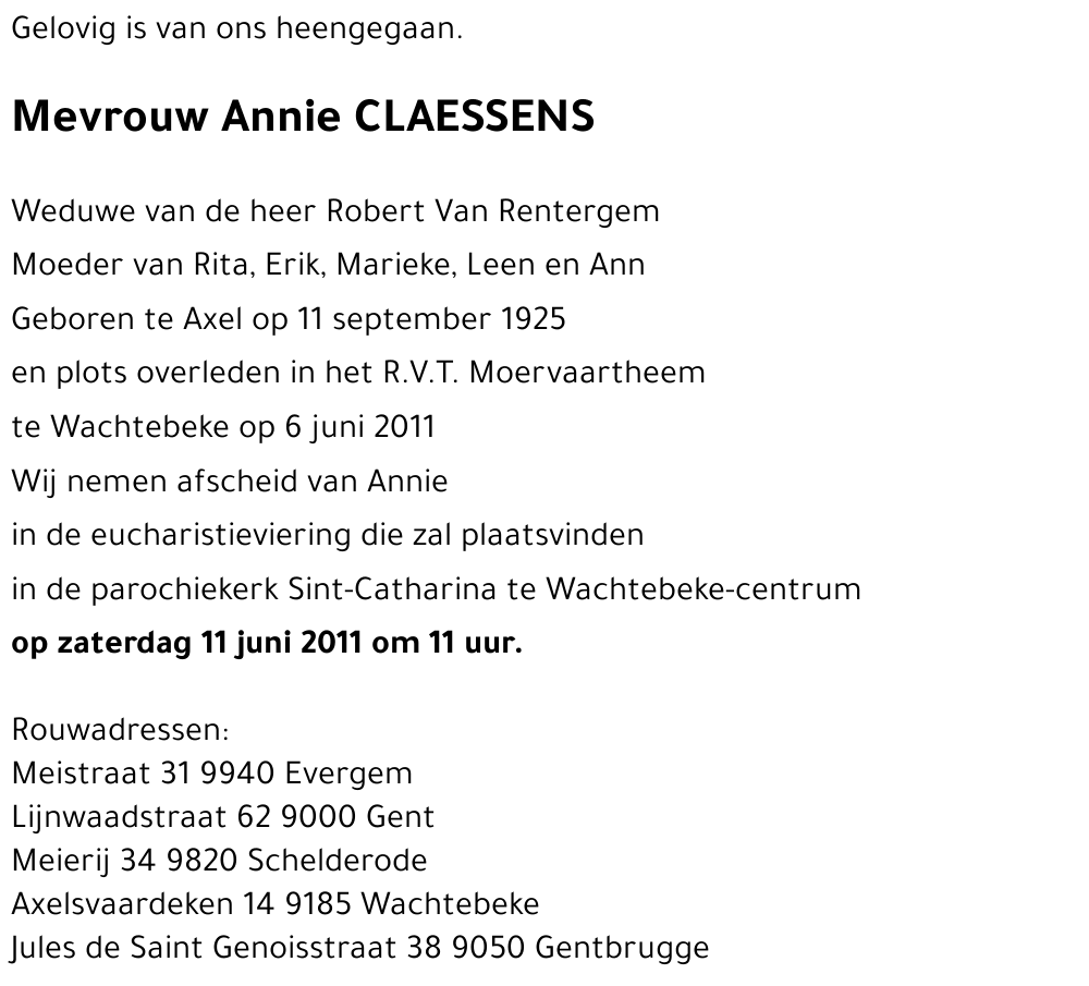 Annie CLAESSENS