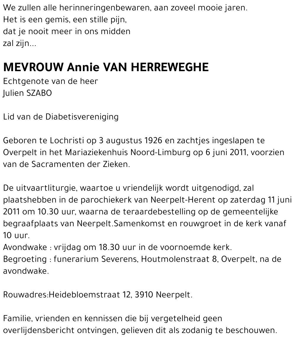 Annie Van Herreweghe