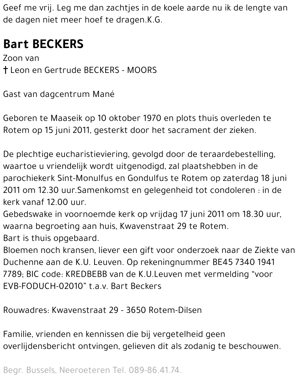 Bart BECKERS