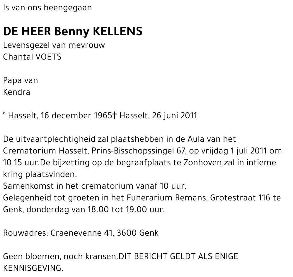 Benny KELLENS