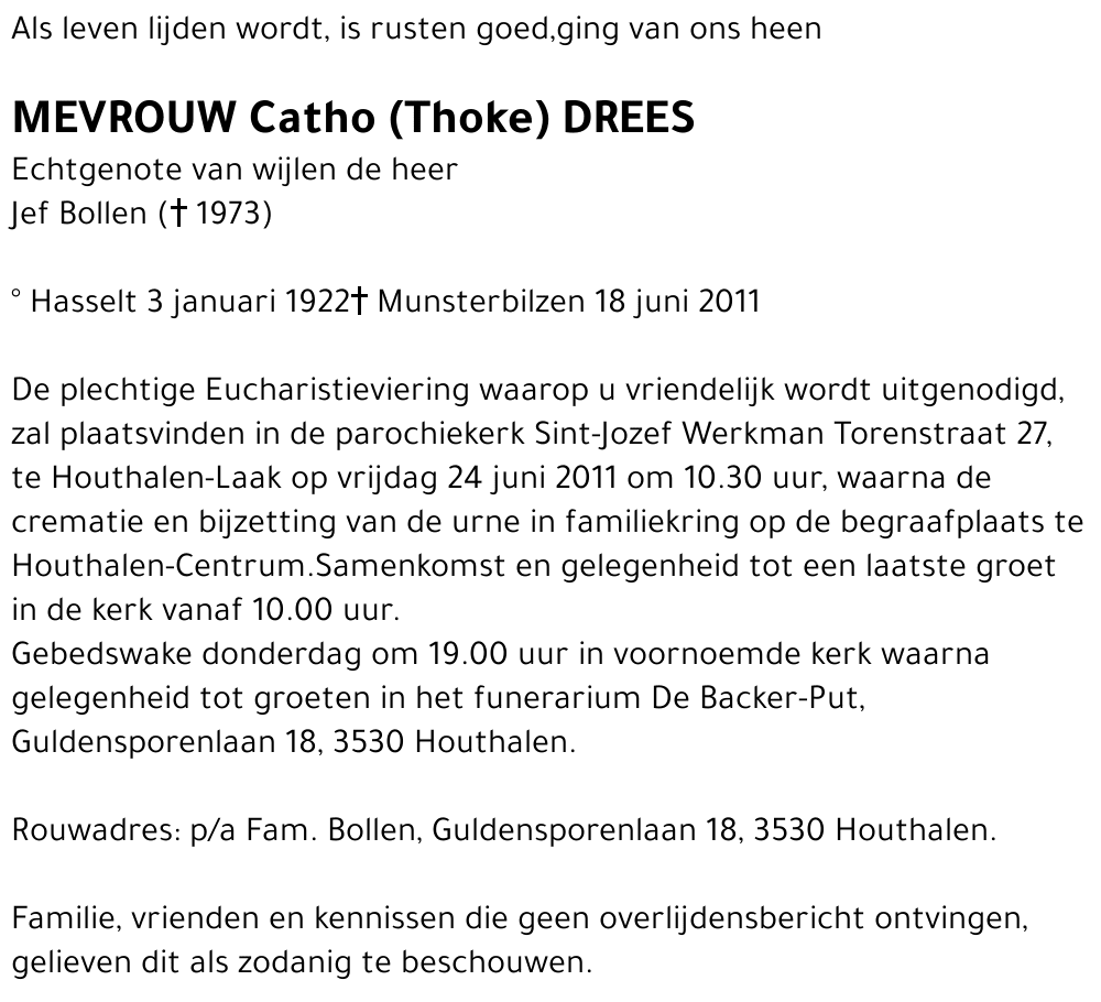 Catho (Thoke) DREES