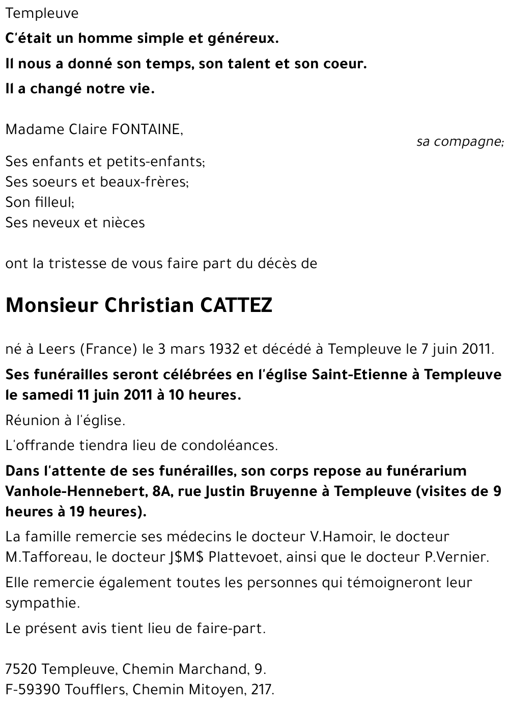 Christian CATTEZ