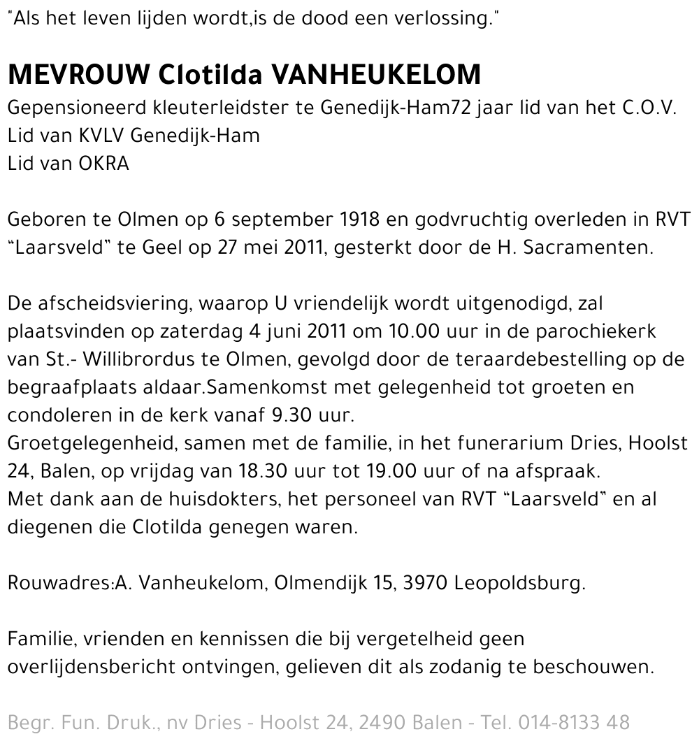 Clotilda VANHEUKELOM