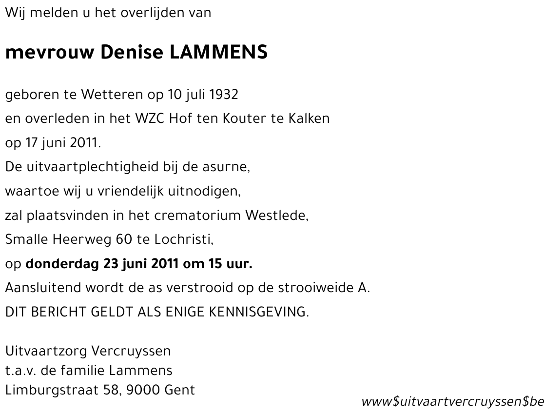 Denise LAMMENS