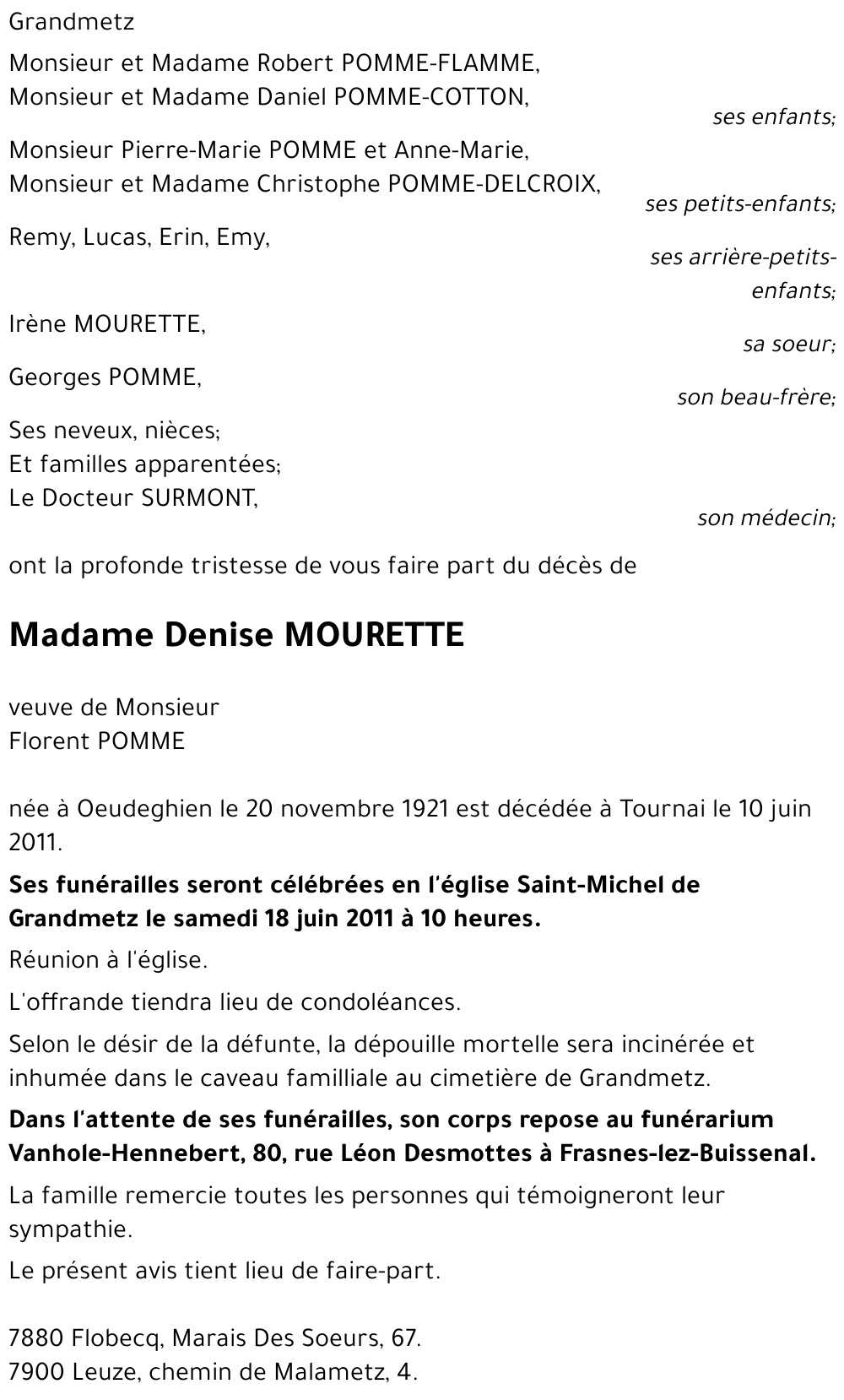 Denise MOURETTE